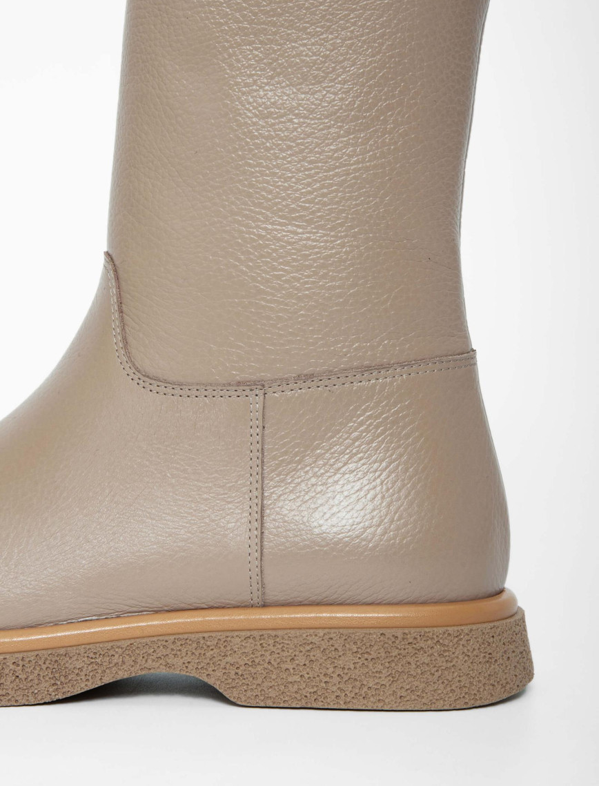 Tamer Tanca Kadın Hakiki Deri Bej Casual Bot Tamer Tanca Kadın Hakiki Deri Bej Casual Bot