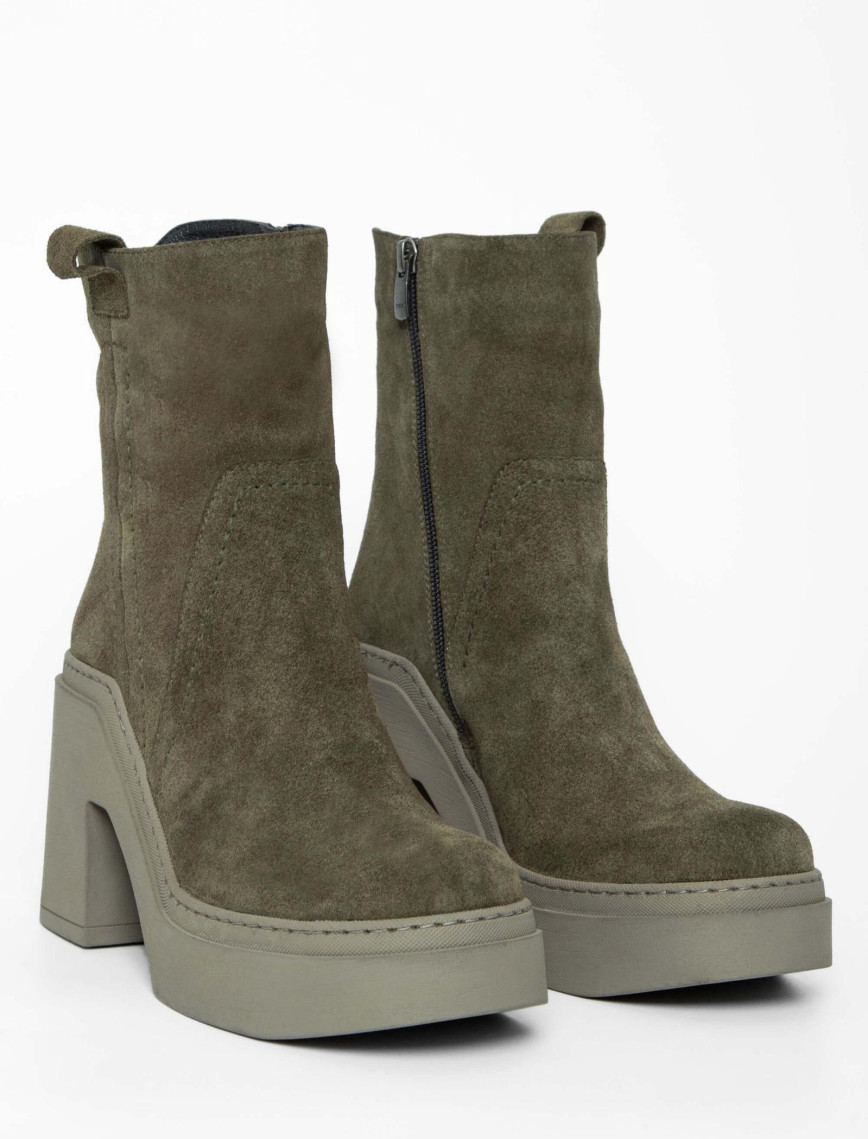 Tamer Tanca Kadın Hakiki Deri Haki Süet Casual Bot Tamer Tanca Kadın Hakiki Deri Haki Süet Casual Bot