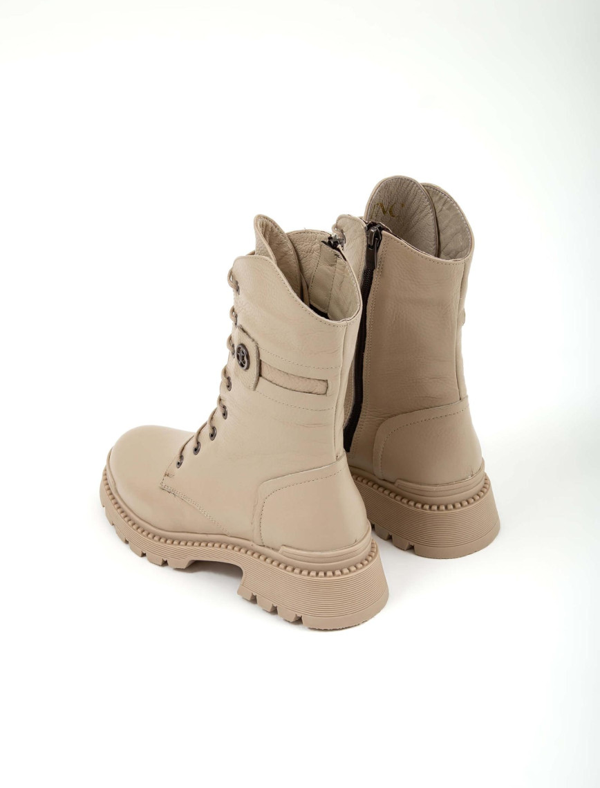 Tamer Tanca Kadın Hakiki Deri Krem Casual Bot