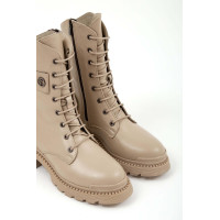 Tamer Tanca Kadın Hakiki Deri Krem Casual Bot