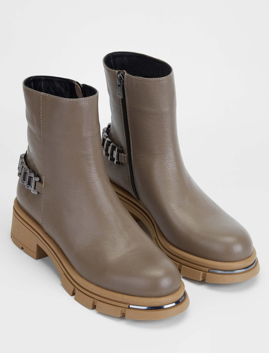 Tamer Tanca Kadın Hakiki Deri Bej Casual Bot Tamer Tanca Kadın Hakiki Deri Bej Casual Bot