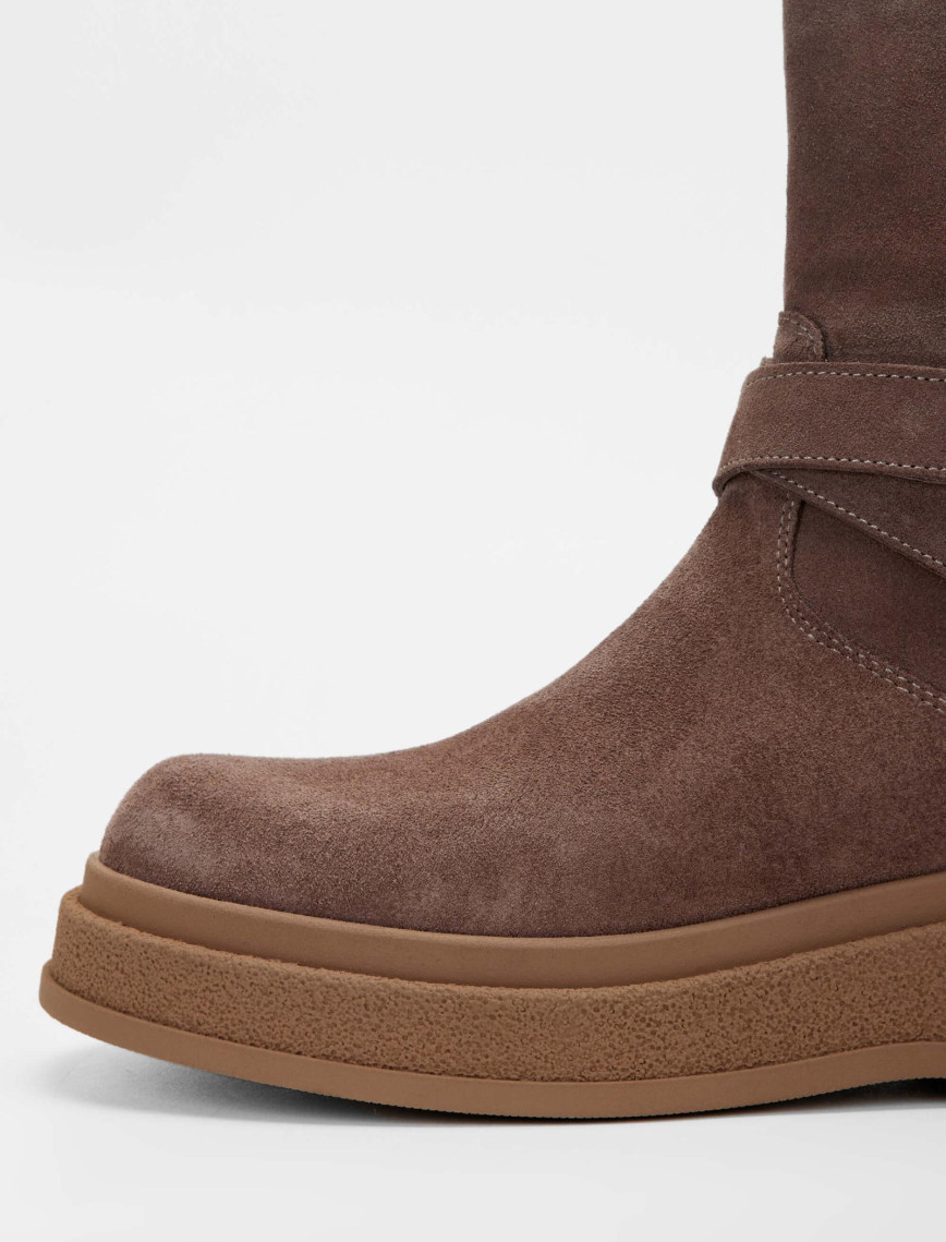 Tamer Tanca Kadın Hakiki Deri Vizon Casual Bot Tamer Tanca Kadın Hakiki Deri Vizon Casual Bot