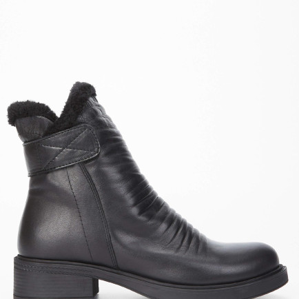 Tamer Tanca Kadın Hakiki Deri Siyah Deri Casual Bot