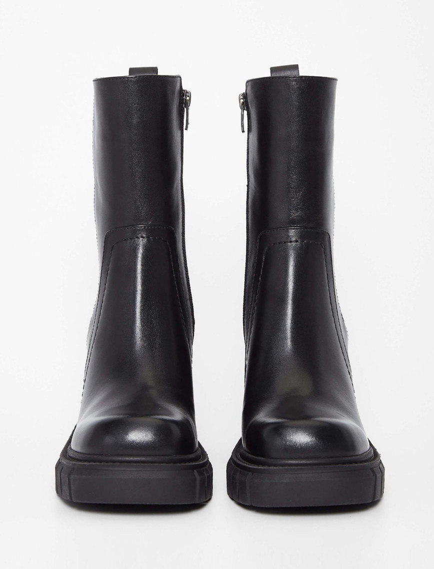 Tamer Tanca Kadın Hakiki Deri Siyah Deri Casual Bot