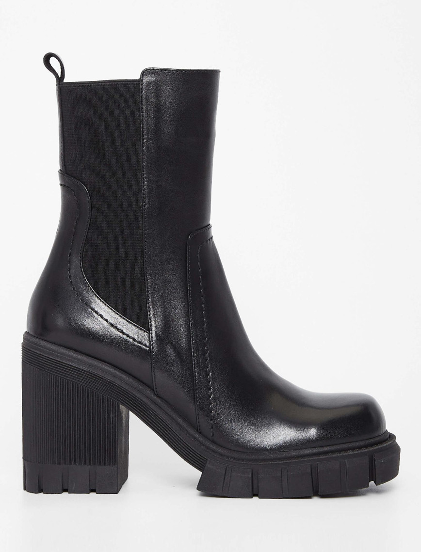 Tamer Tanca Kadın Hakiki Deri Siyah Deri Casual Bot