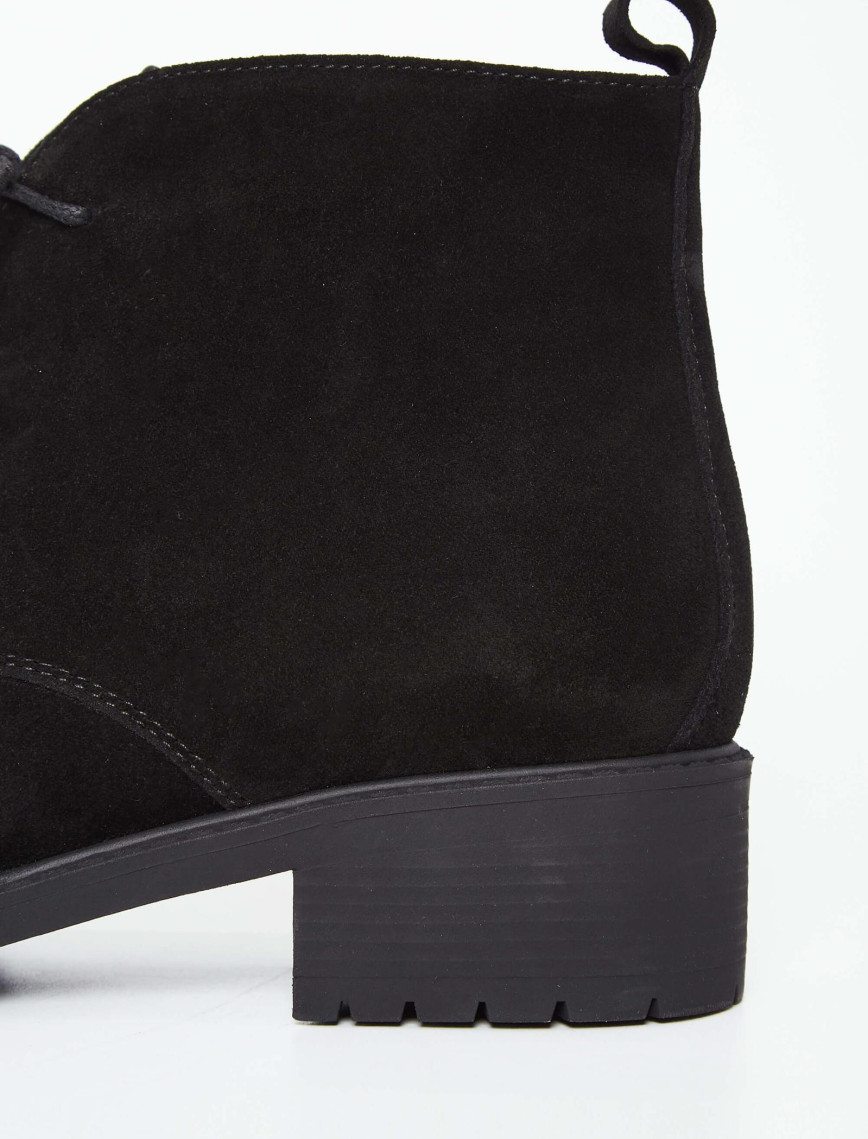 Tamer Tanca Kadın Hakiki Deri Siyah Süet Casual Bot