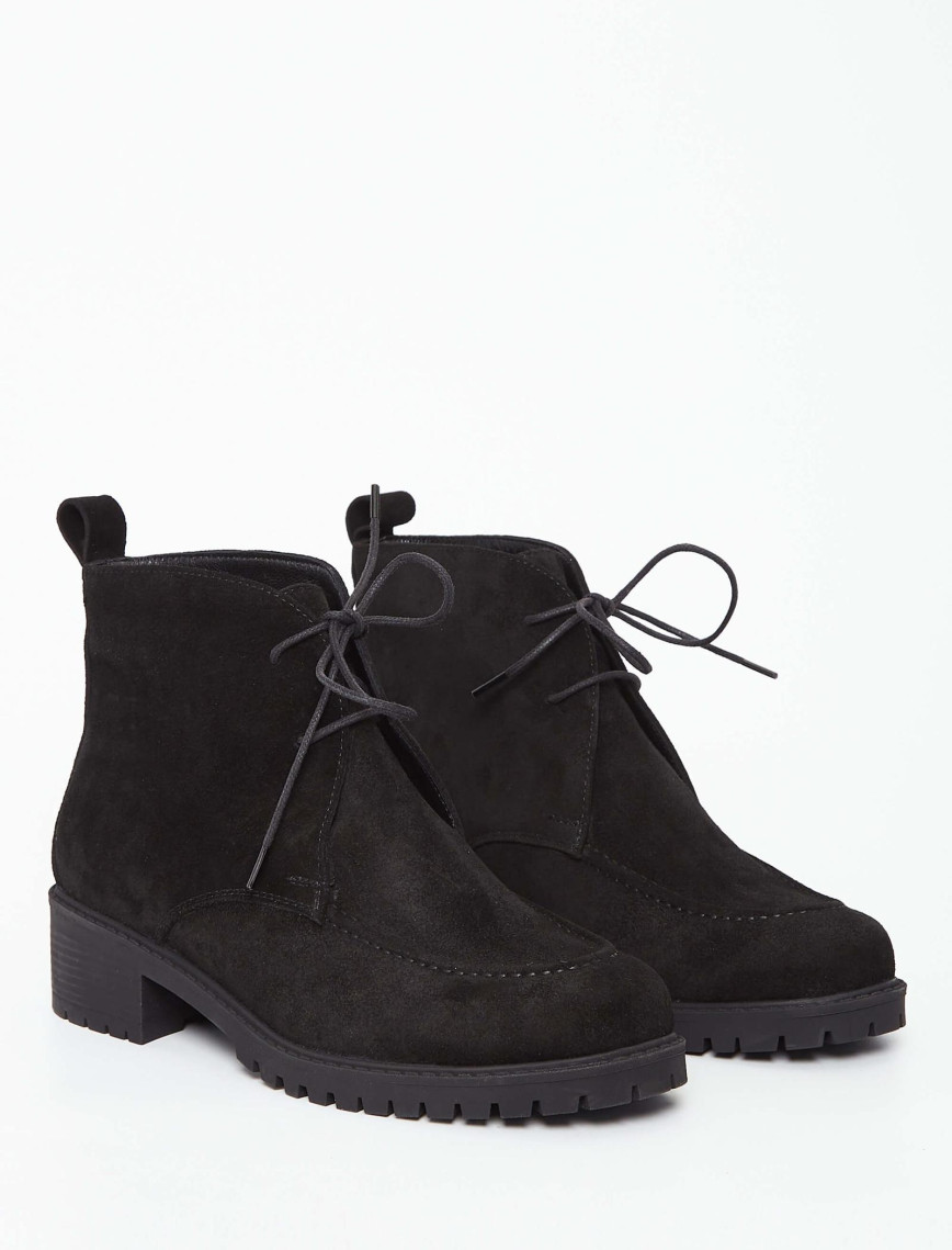 Tamer Tanca Kadın Hakiki Deri Siyah Süet Casual Bot