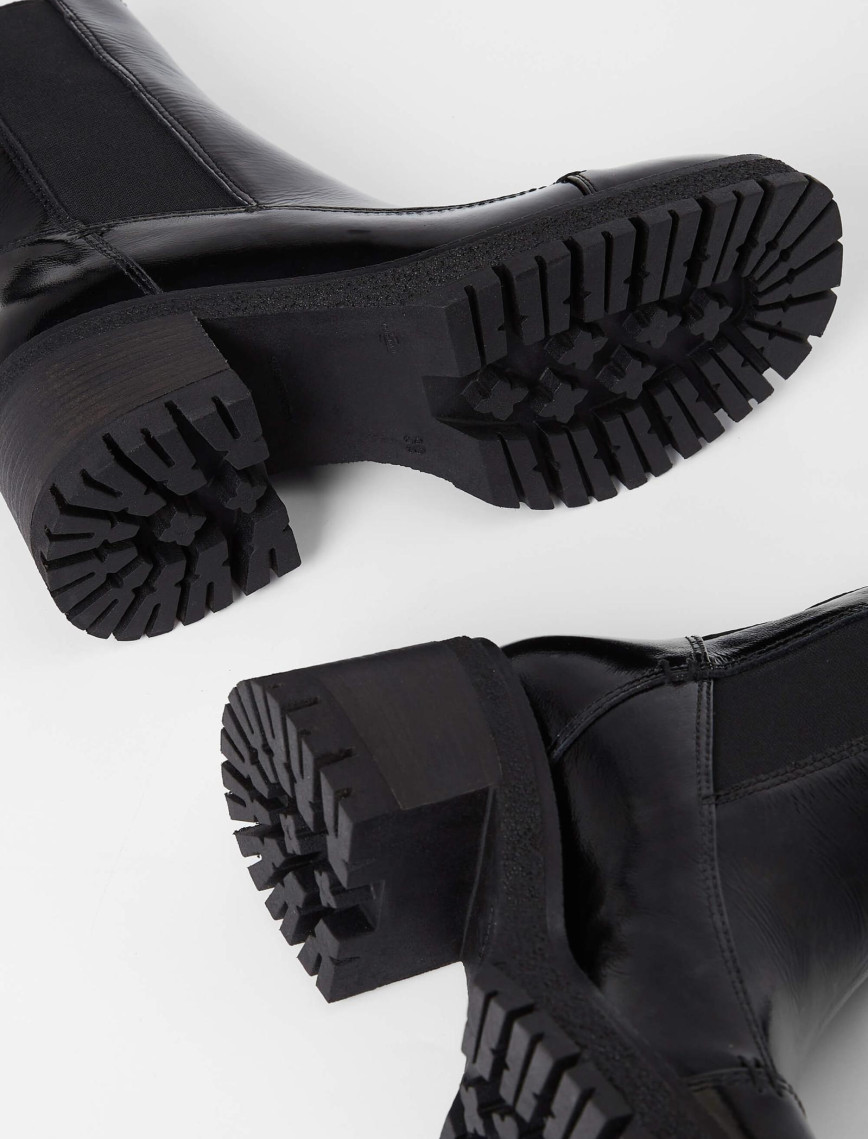 Tamer Tanca Kadın Hakiki Deri Siyah Rugan Casual Bot