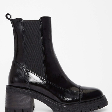 Tamer Tanca Kadın Hakiki Deri Siyah Rugan Casual Bot