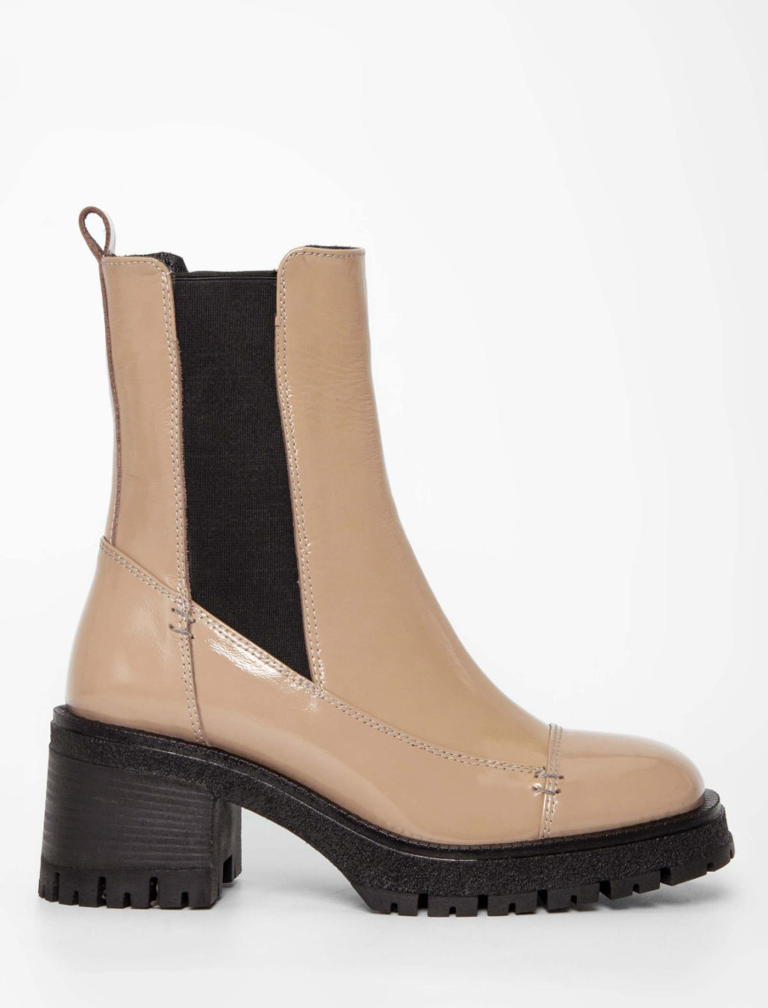 Tamer Tanca Kadın Hakiki Deri Siyah Rugan Casual Bot