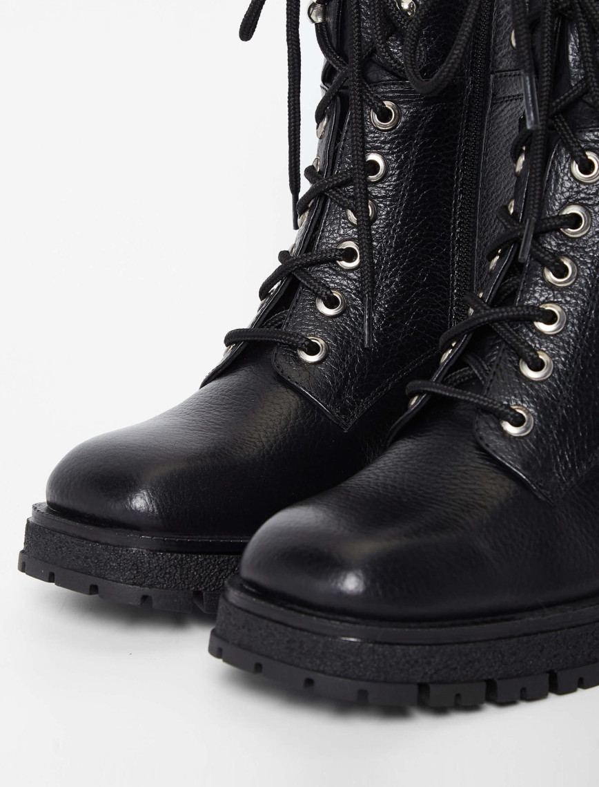 Tamer Tanca Kadın Hakiki Deri Siyah Casual Bot