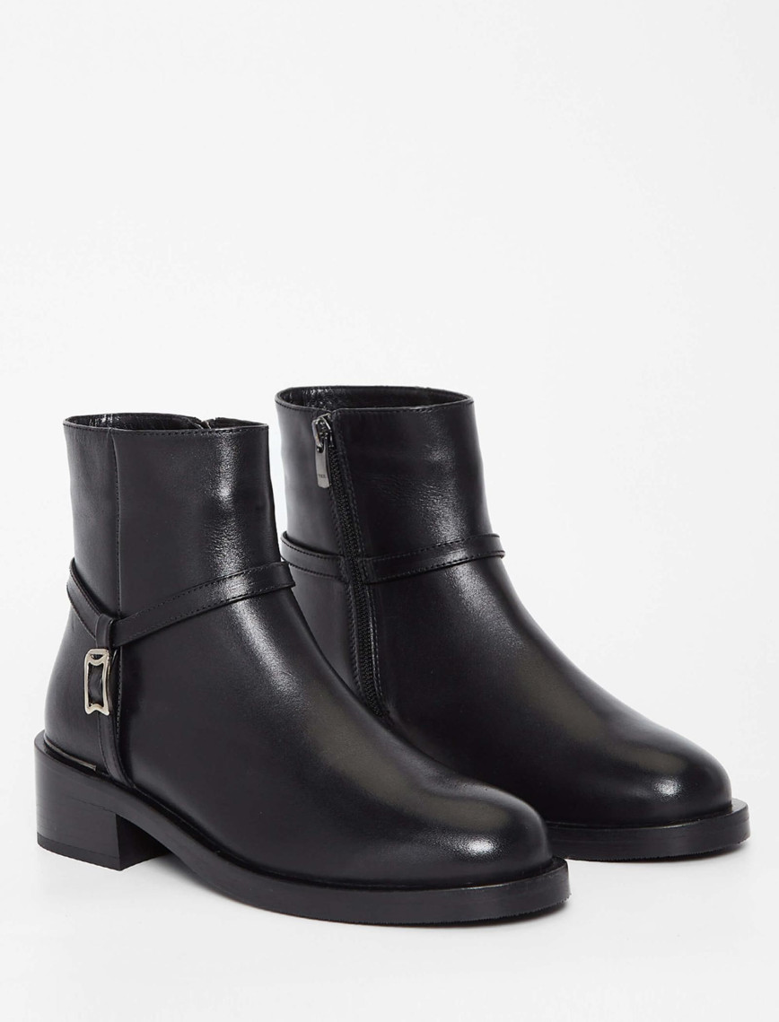 Tamer Tanca Kadın Hakiki Deri Siyah Deri Casual Bot