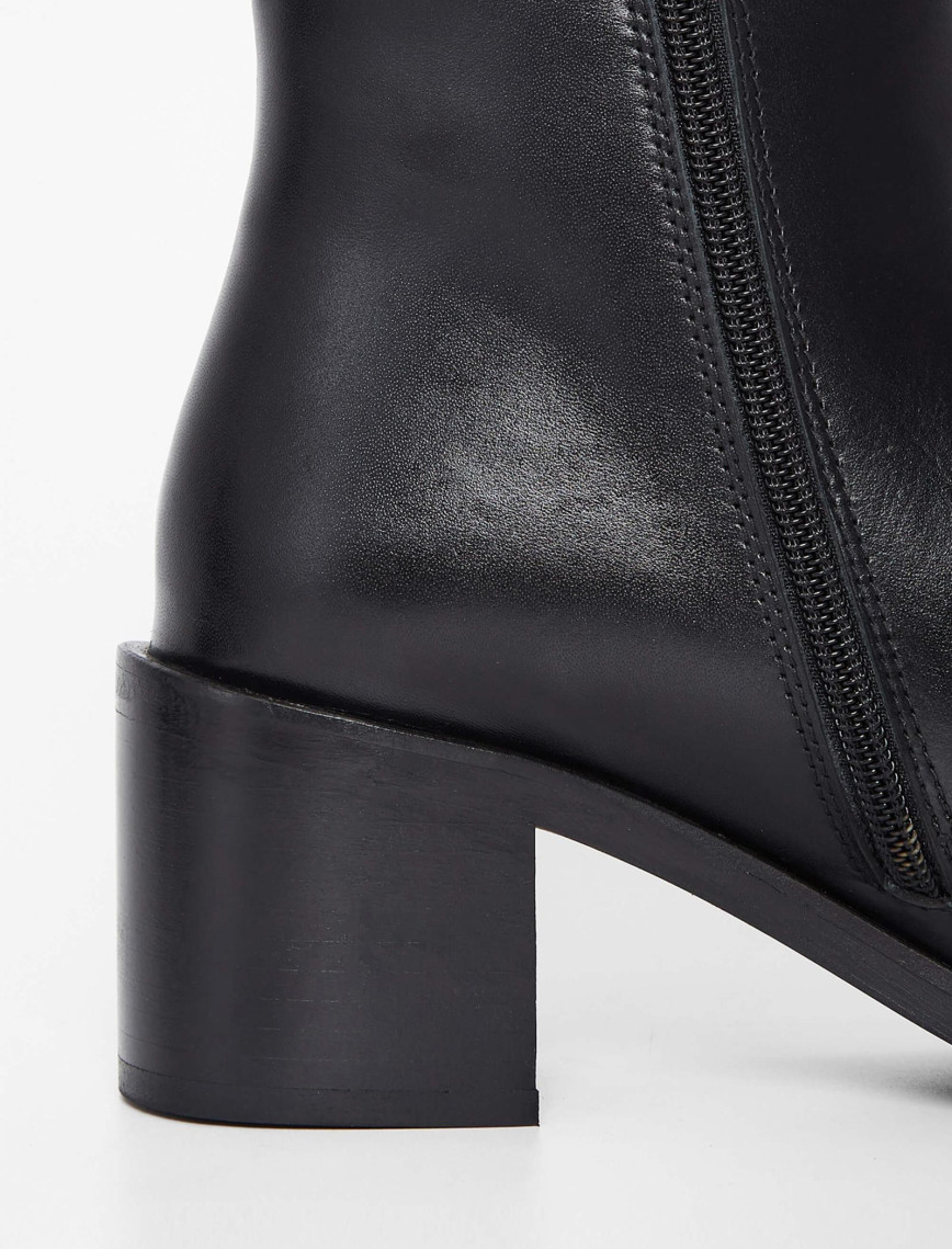 Tamer Tanca Kadın Hakiki Deri Siyah Deri Casual Bot