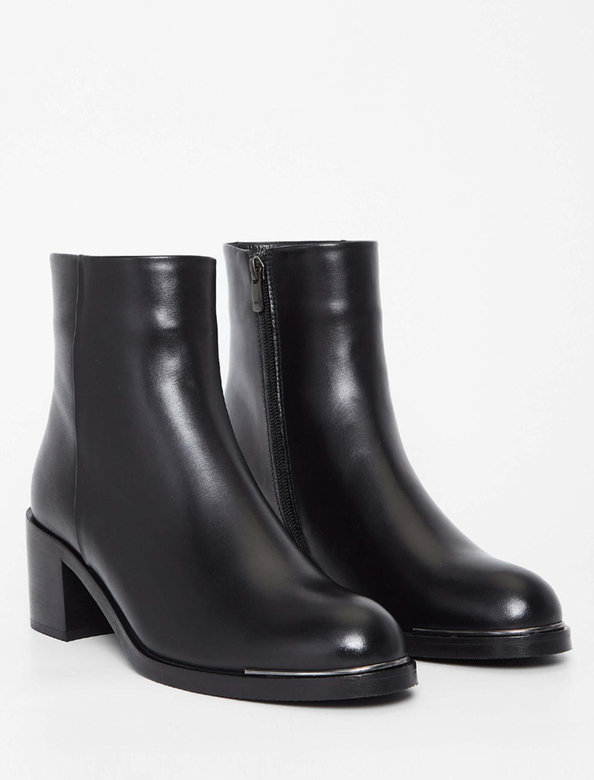 Tamer Tanca Kadın Hakiki Deri Siyah Deri Casual Bot