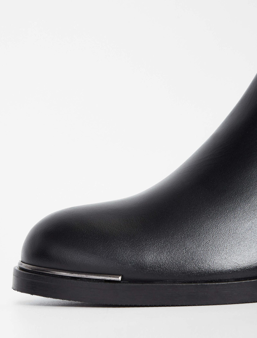 Tamer Tanca Kadın Hakiki Deri Siyah Deri Casual Bot