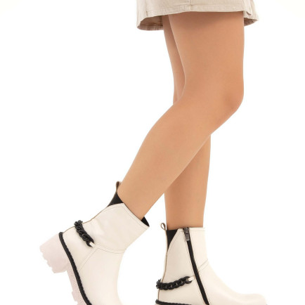 Tamer Tanca Kadın Hakiki Deri Bej Casual Bot