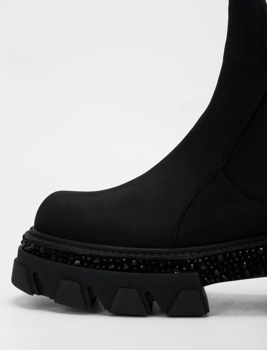 Tamer Tanca Kadın Hakiki Deri Siyah Nubuk Casual Bot Tamer Tanca Kadın Hakiki Deri Siyah Nubuk Casual Bot