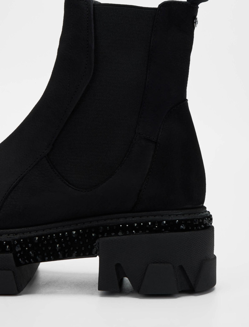 Tamer Tanca Kadın Hakiki Deri Siyah Nubuk Casual Bot Tamer Tanca Kadın Hakiki Deri Siyah Nubuk Casual Bot