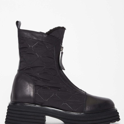 Tamer Tanca Kadın Hakiki Deri Siyah Deri Casual Bot