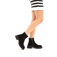 Tamer Tanca Kadın Hakiki Deri Siyah Süet Casual Bot