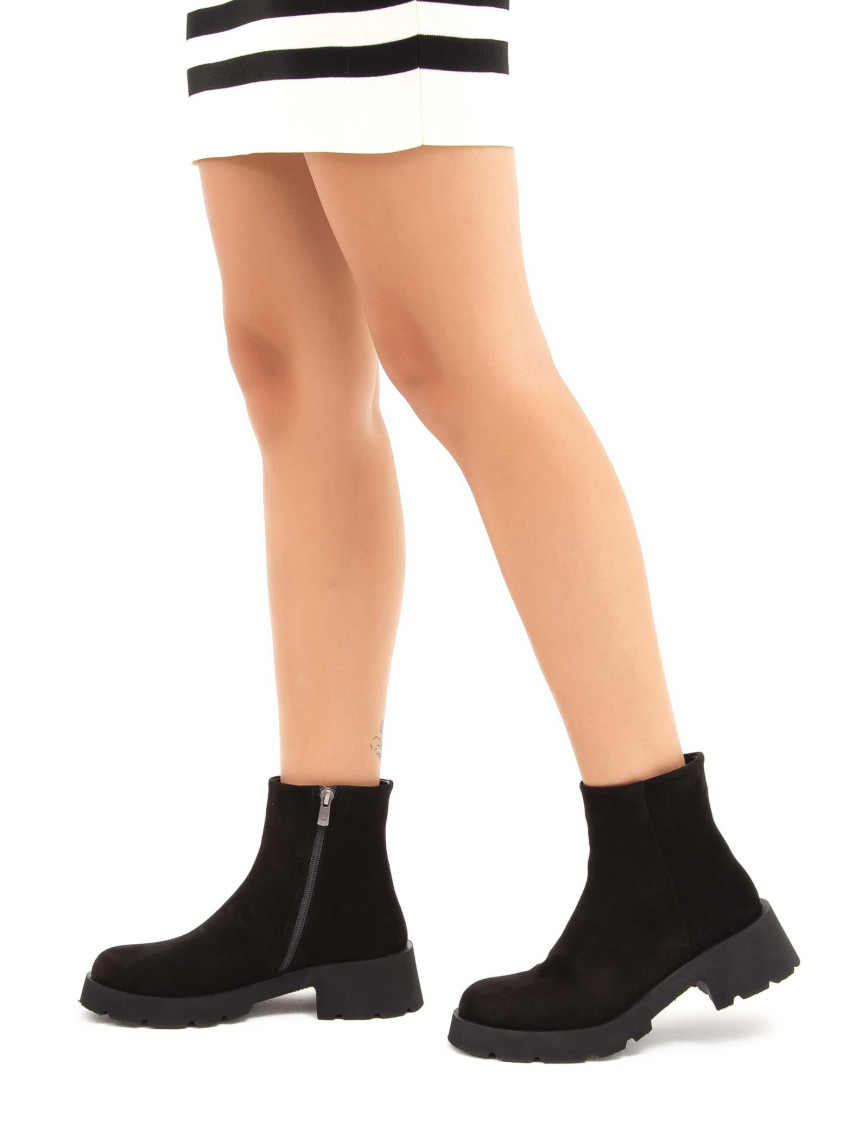 Tamer Tanca Kadın Hakiki Deri Siyah Süet Casual Bot