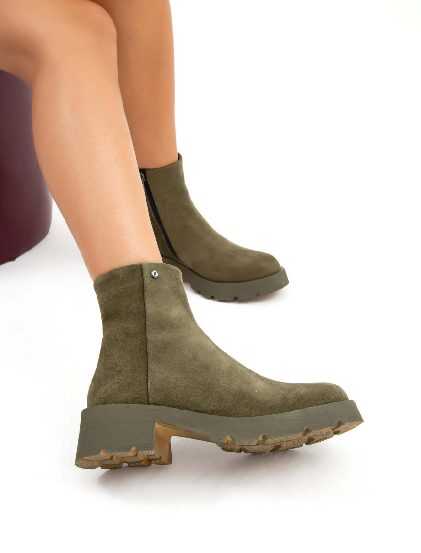 Tamer Tanca Kadın Hakiki Deri Yeşil Casual Bot