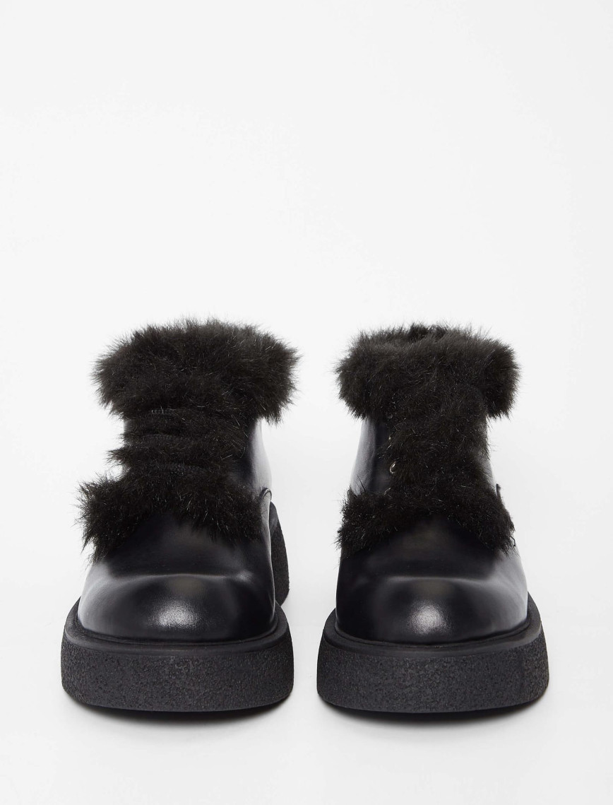 Tamer Tanca Kadın Hakiki Deri Siyah Deri Casual Bot