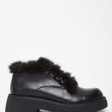 Tamer Tanca Kadın Hakiki Deri Siyah Deri Casual Bot