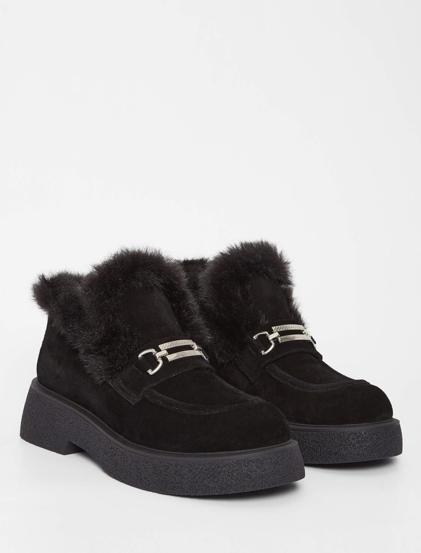 Tamer Tanca Kadın Hakiki Deri Siyah Süet Casual Bot Tamer Tanca Kadın Hakiki Deri Siyah Süet Casual Bot