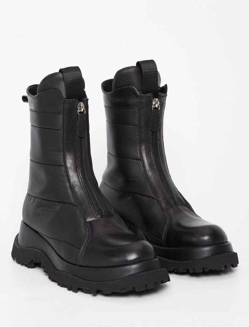 Tamer Tanca Kadın Hakiki Deri Siyah Deri Casual Bot