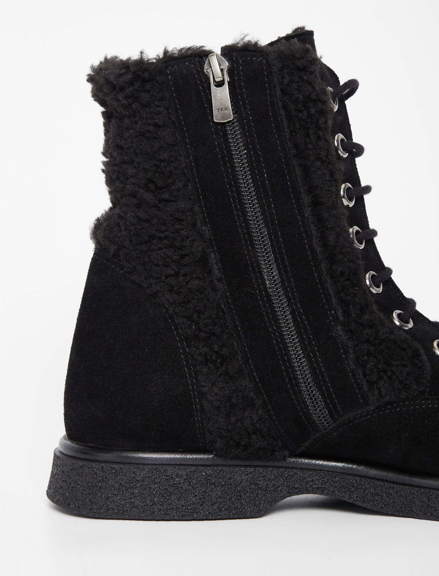 Tamer Tanca Kadın Hakiki Deri Siyah Süet Casual Bot