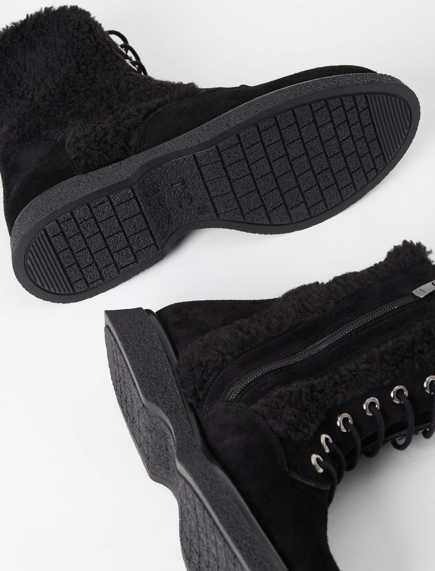 Tamer Tanca Kadın Hakiki Deri Siyah Süet Casual Bot