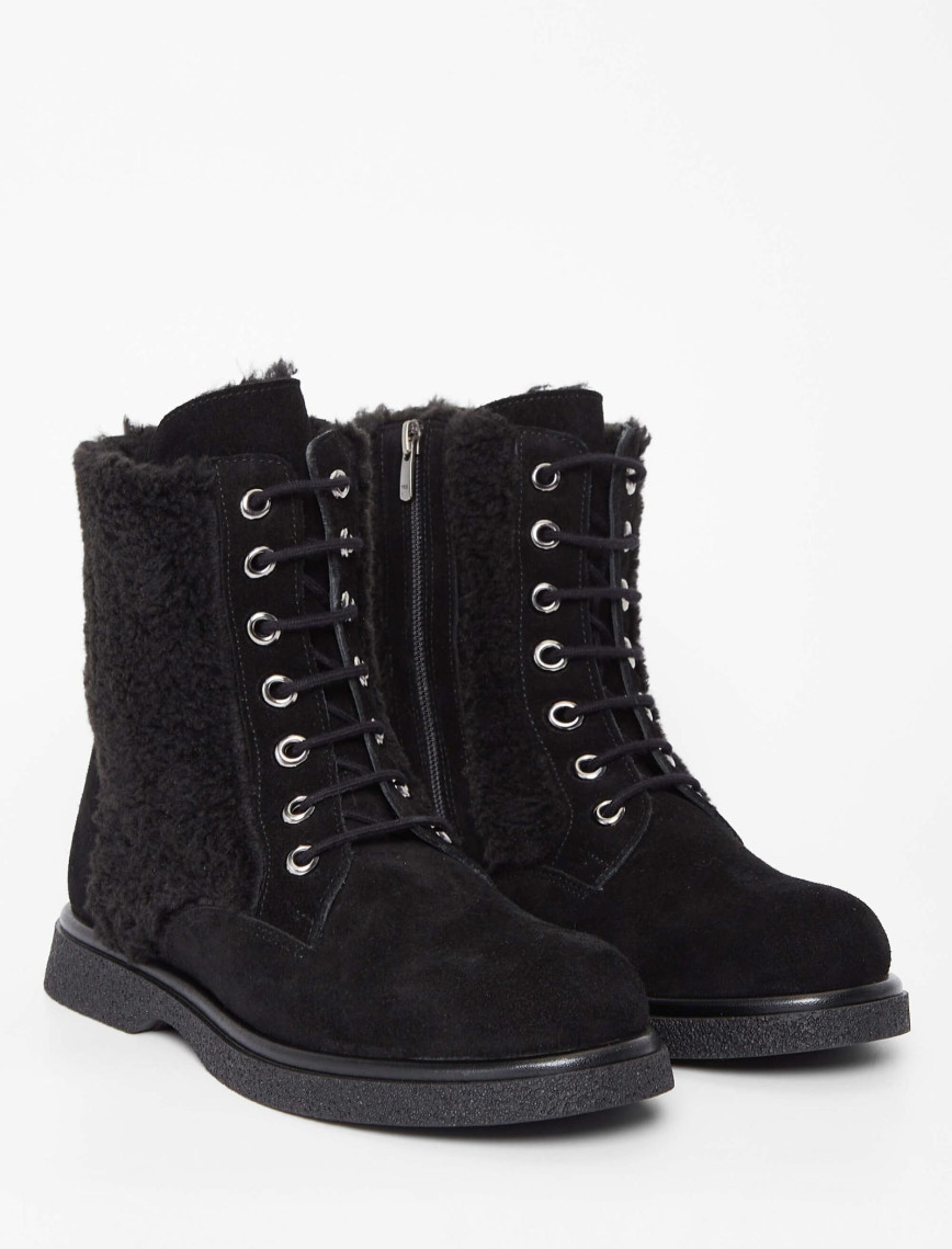 Tamer Tanca Kadın Hakiki Deri Siyah Süet Casual Bot