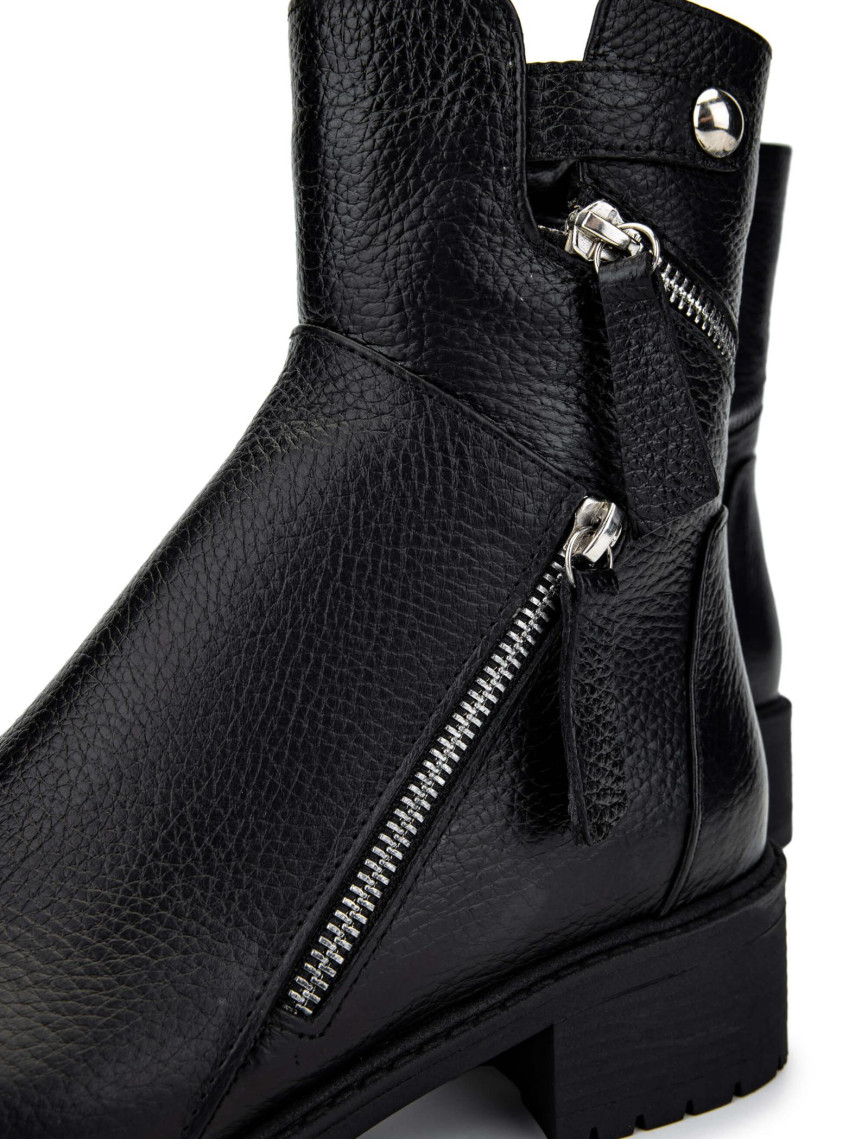 Tamer Tanca Kadın Hakiki Deri Siyah Floter Casual Bot