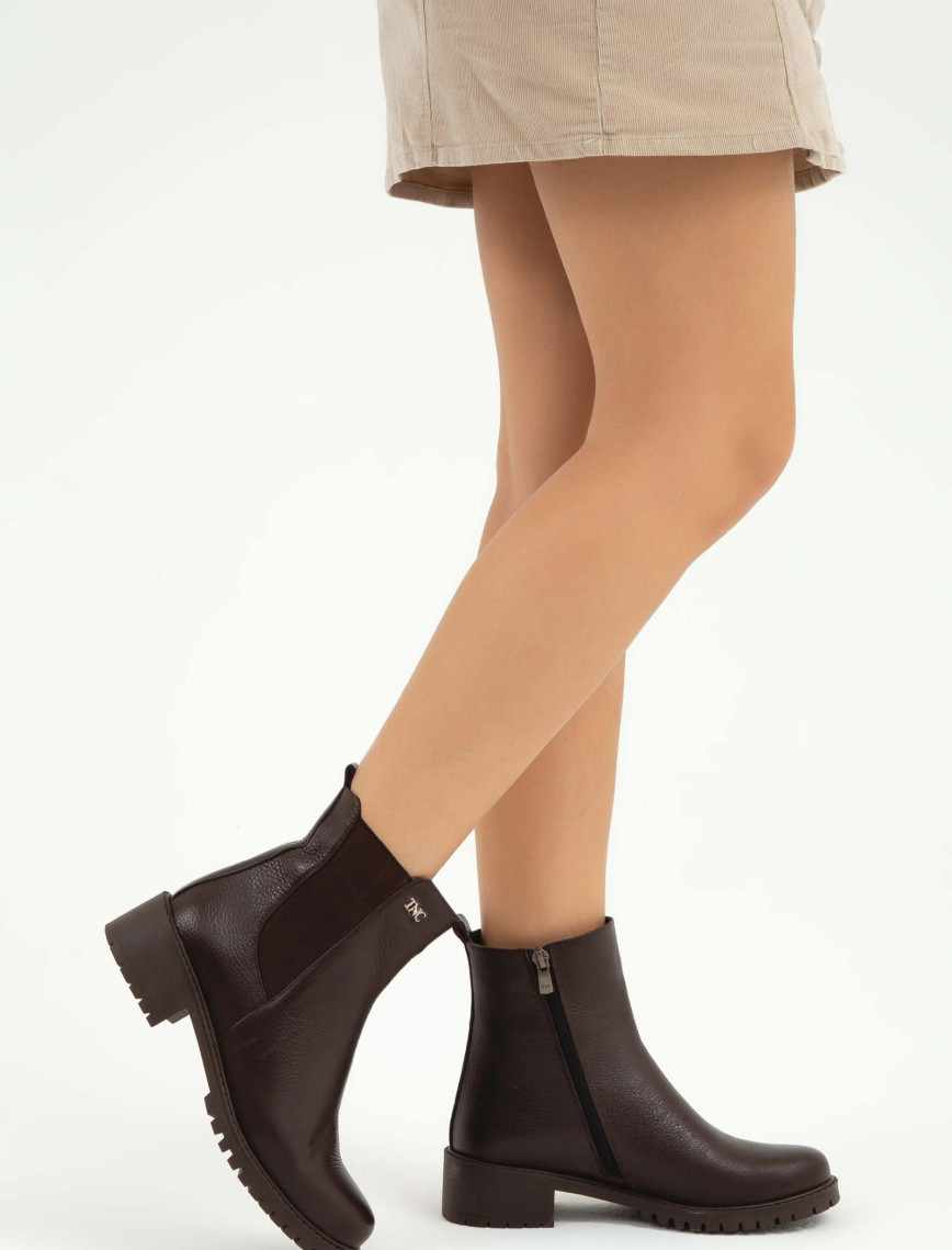 Tamer Tanca Kadın Hakiki Deri Kahverengi Floter Casual Bot Tamer Tanca Kadın Hakiki Deri Kahverengi Floter Casual Bot