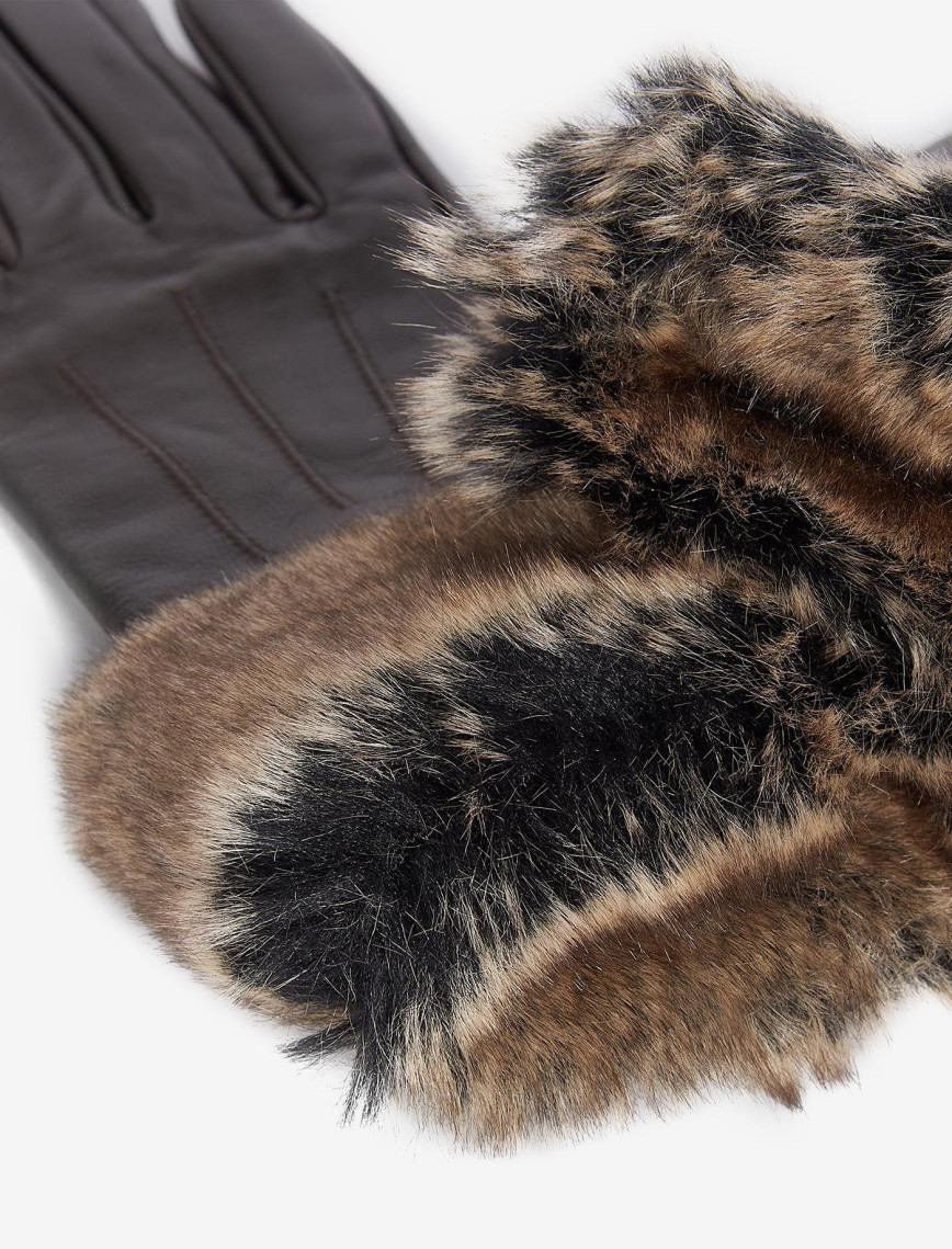 Barbour Suni Kürklü Deri Eldiven Barbour Suni Kürklü Deri Eldiven