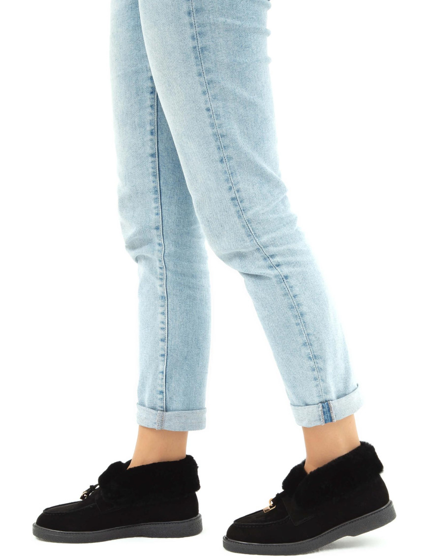 Tamer Tanca Kadın Hakiki Deri Siyah Casual Bot