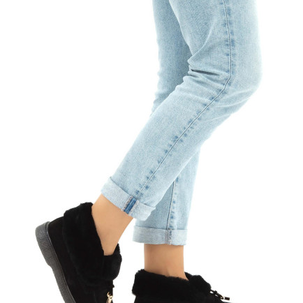 Tamer Tanca Kadın Hakiki Deri Siyah Casual Bot