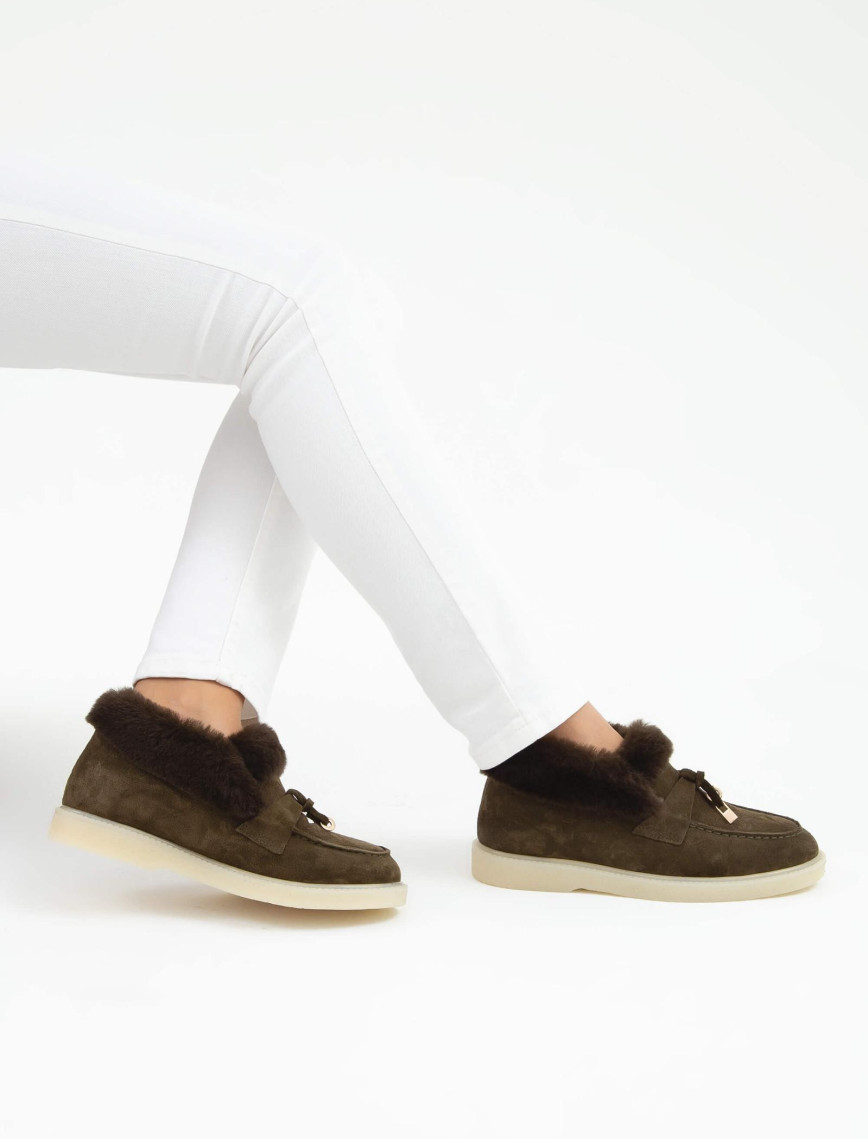 Tamer Tanca Kadın Hakiki Deri Yeşil Casual Bot