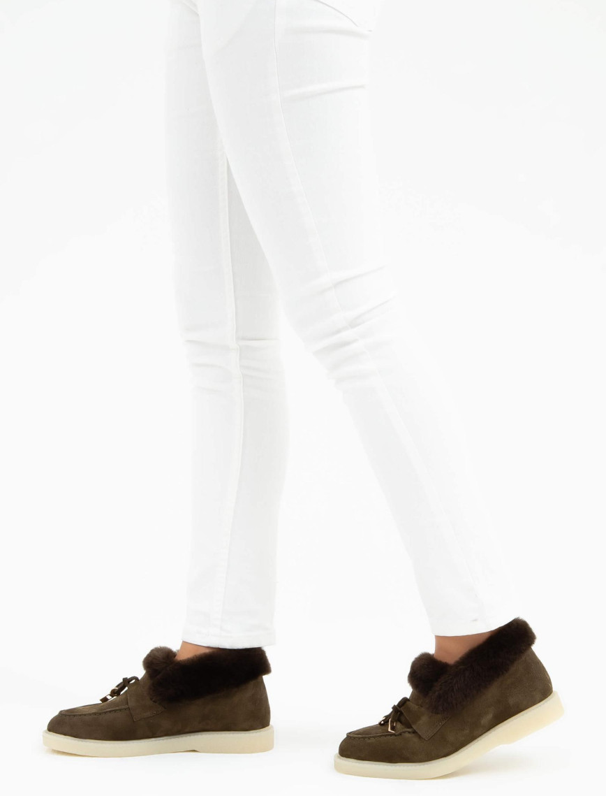 Tamer Tanca Kadın Hakiki Deri Yeşil Casual Bot