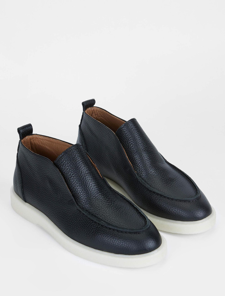 Tamer Tanca Kadın Hakiki Deri Siyah Casual Bot