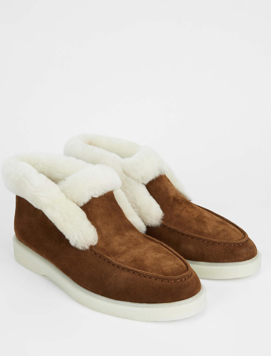 Tamer Tanca Kadın Hakiki Deri Kahverengi Casual Bot