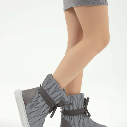 Tamer Tanca Kadın Hakiki Deri Siyah/Gri Casual Bot