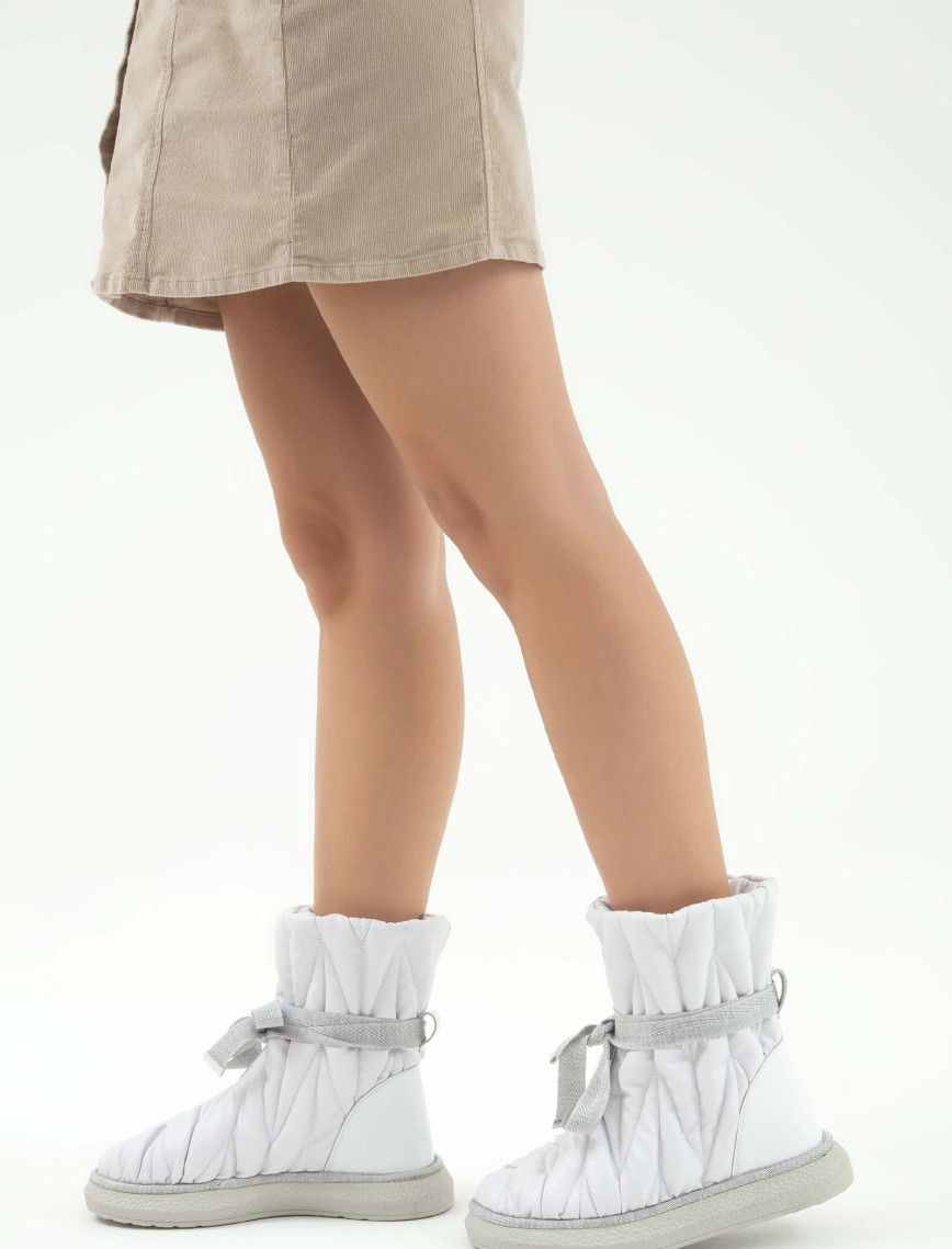 Tamer Tanca Kadın Hakiki Deri Beyaz Casual Bot