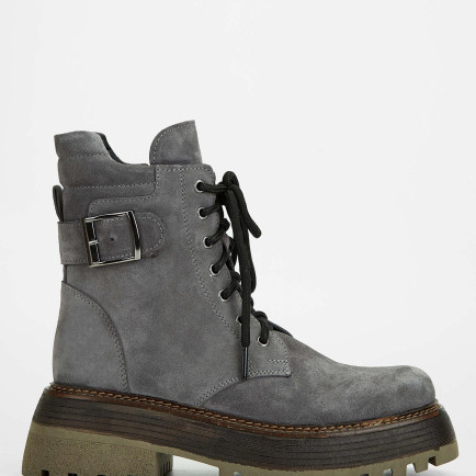 Tamer Tanca Kadın Hakiki Deri Gri Casual Bot