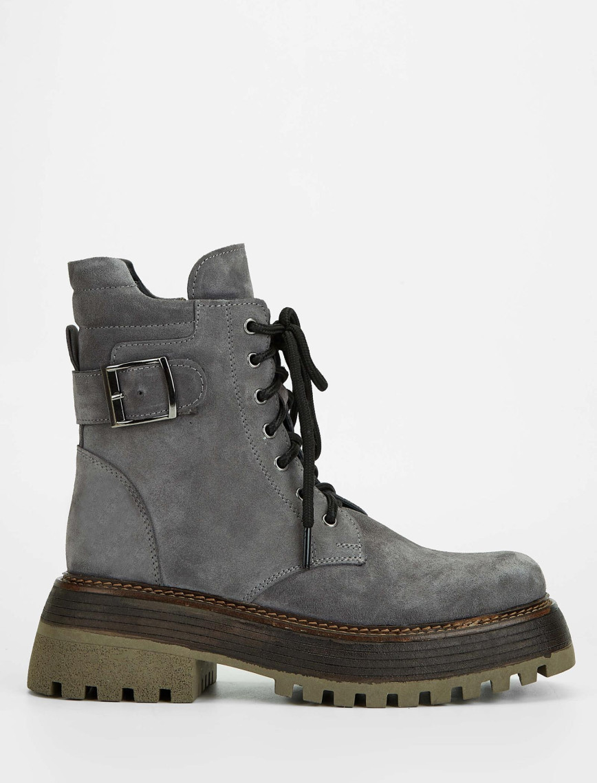 Tamer Tanca Kadın Hakiki Deri Gri Casual Bot