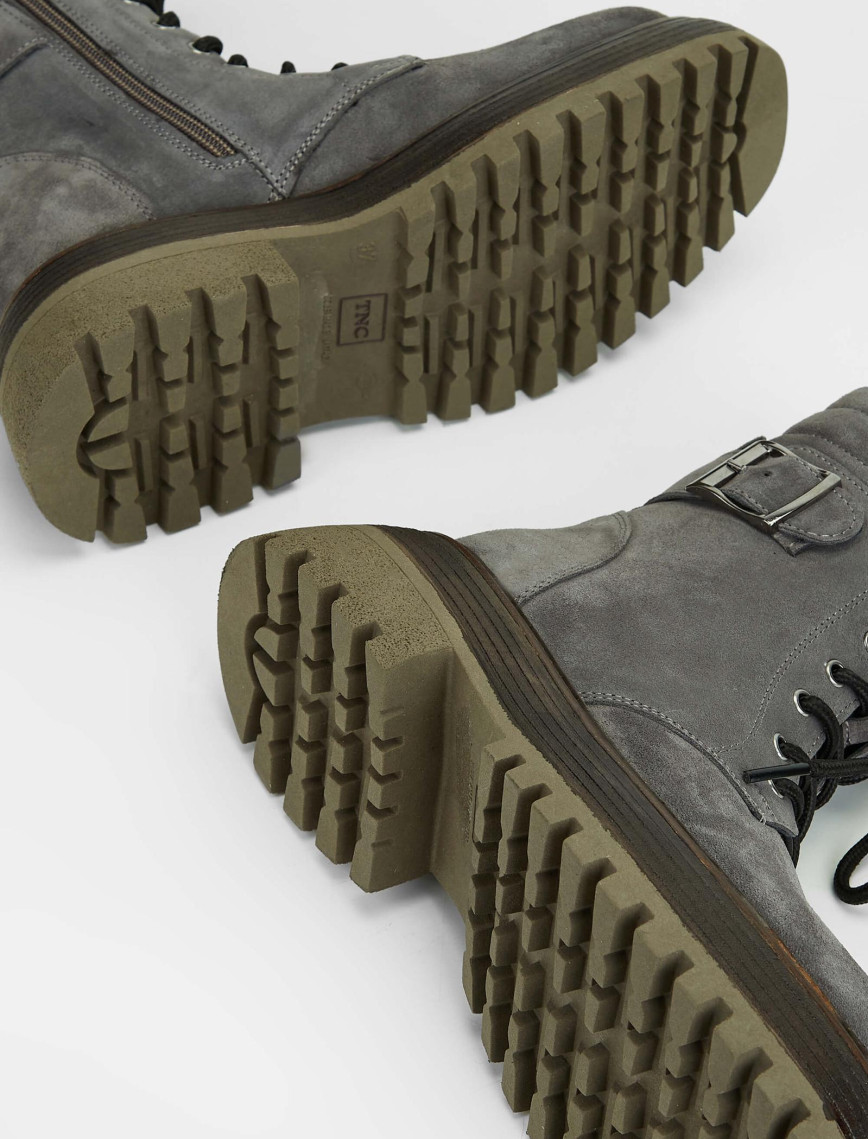 Tamer Tanca Kadın Hakiki Deri Gri Casual Bot