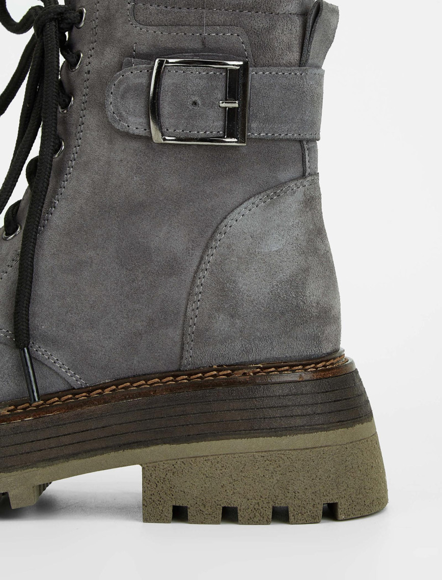 Tamer Tanca Kadın Hakiki Deri Gri Casual Bot