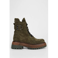 Tamer Tanca Kadın Hakiki Deri Haki Süet Casual Bot