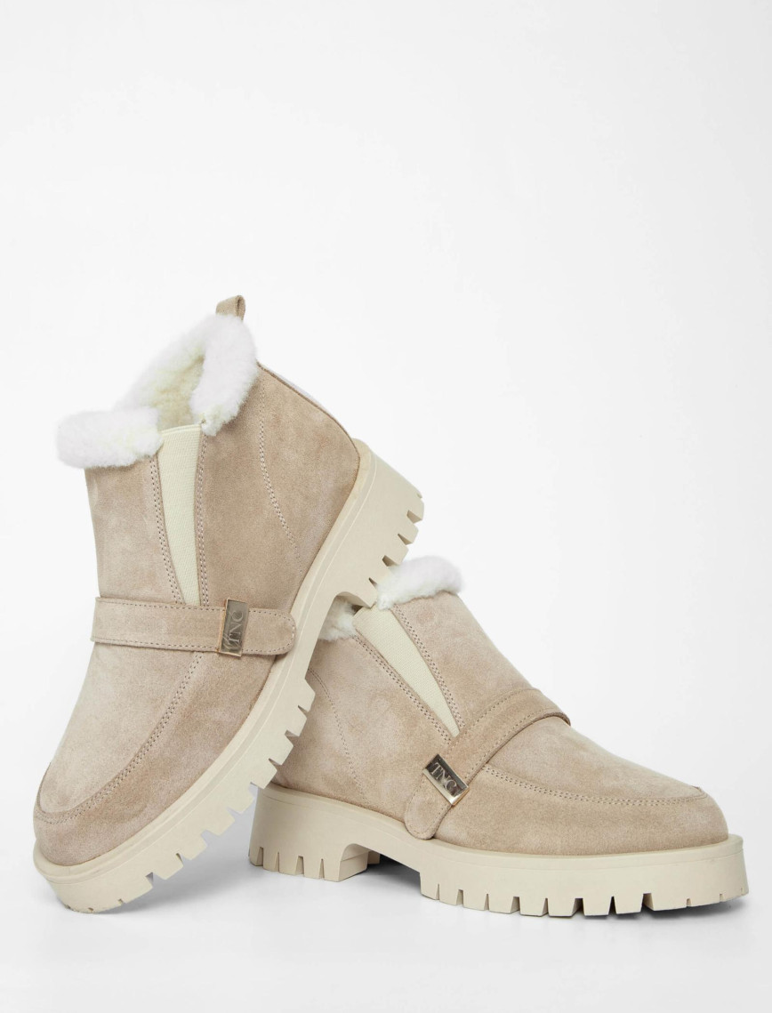 Tamer Tanca Kadın Hakiki Deri Bej Casual Bot